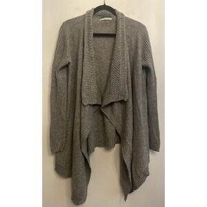 Anthropologie Velvet 100% Cashmere Cardigan Gray Sweater‎ Womens Size Large